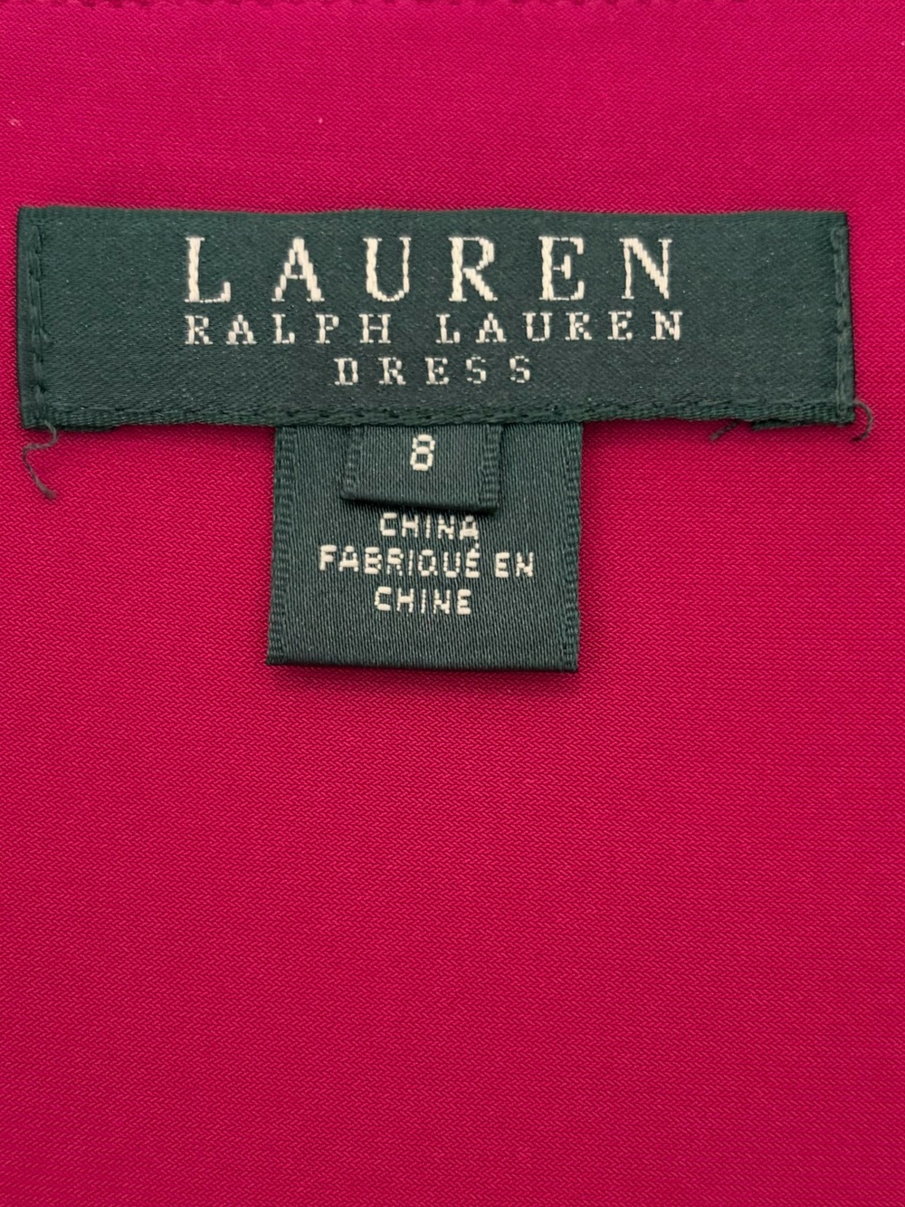 Ralph Lauren Pink Raspberry Long Sleeve Surplice Wrap Dress - Picture 10 of 14